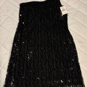 Elegant Black Fully Lined Black Sequin Dress